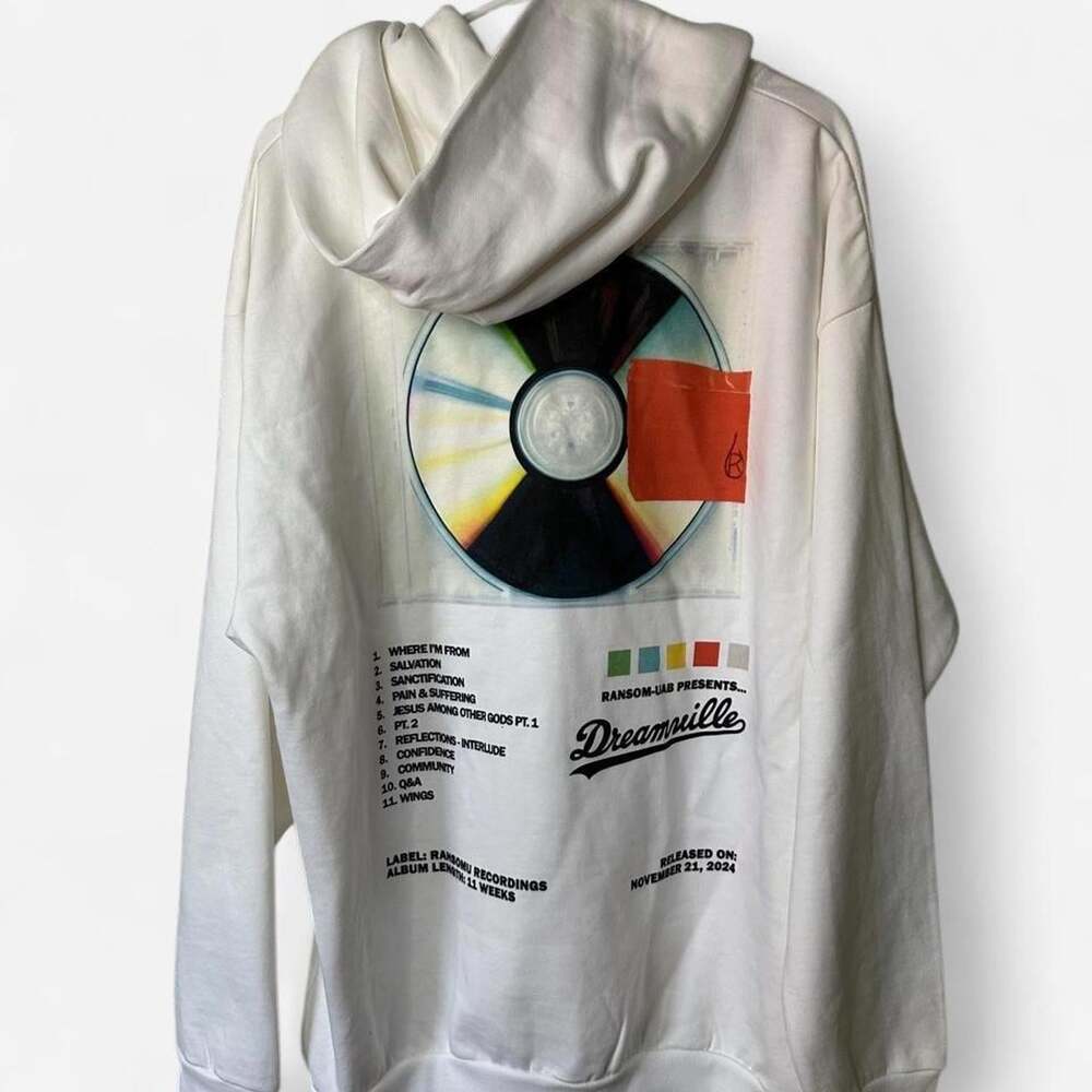 NWOT Ransom U Productions Dreamville Men’s Size XL Casual White Album Graphic Ho
